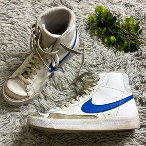 Nike Blazers mid 77 vintage blue high top sneakers size 6.5Y
